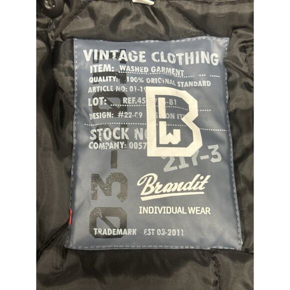 Brandit Large Black Lined Army Military Parka Jacket 217-3 Outdoor Gorpcore - Picture 3 of 16